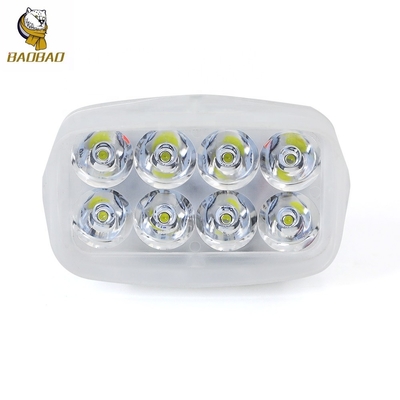 8 LED 12V 플라스틱 화이트 케이스 다채색 모터사이클 LED 헤드 라이트