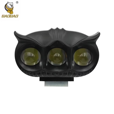 3 LED 오블 스타일 검은 알루미늄 케이스 오토바이 LED 헤드라이트 스팟 램프