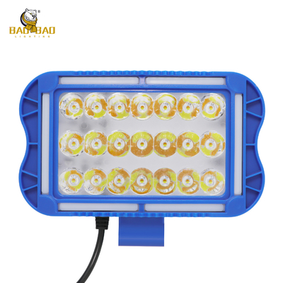 21 LED 화이트 노란색 플래시 알루미늄 블루 케이스 오토바이 전등