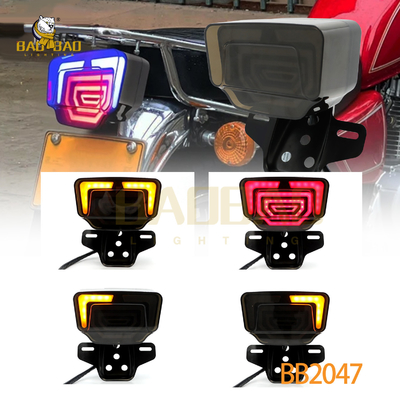 플라스틱 빨간색 깜박이는 오토바이 LED 조명 Tailight 예비 부품