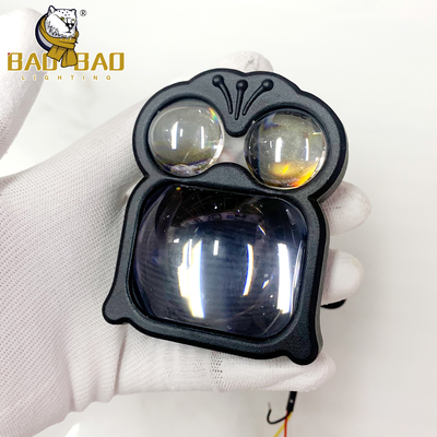 개구리 모양 악마 눈 흰색 노란색 Luces 안개등 알루미늄 12-80V 오토바이 조명